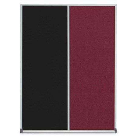 United Visual Products Single Door Radius Plus Corkboard, 36"X UV8002PLUS-WHITE-BLACK